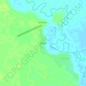 Mapa topográfico Rivungo, altitud, relieve