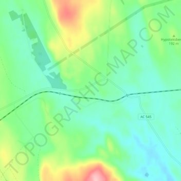 Mapa topográfico London, altitud, relieve