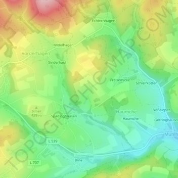 Mapa topográfico Roter Hahn, altitud, relieve