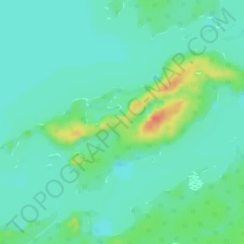 Mapa topográfico Ara Island, altitud, relieve