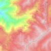 Mapa topográfico Vetas, altitud, relieve
