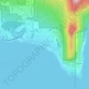 Mapa topográfico Kings Beach, altitud, relieve