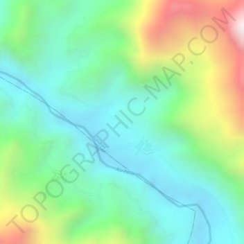 Mapa topográfico Sanchez, altitud, relieve