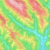 Mapa topográfico Les Vignottes, altitud, relieve