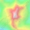 Mapa topográfico Tocllaraju, altitud, relieve