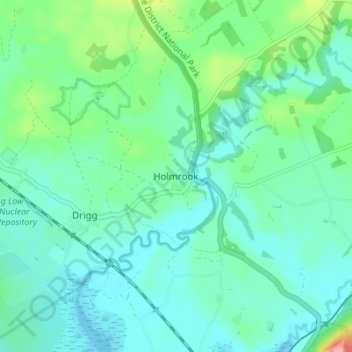 Mapa topográfico Holmrook, altitud, relieve
