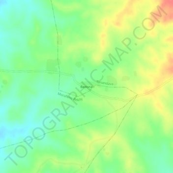 Mapa topográfico Bedona, altitud, relieve