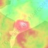 Mapa topográfico Volcán Ocusacayo, altitud, relieve