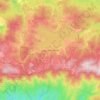 Mapa topográfico Lake Arrowhead, altitud, relieve