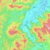 Mapa topográfico 千曲市, altitud, relieve
