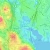 Mapa topográfico Apponaug, altitud, relieve