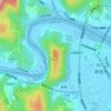 Mapa topográfico 権現山, altitud, relieve