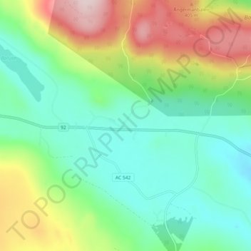 Mapa topográfico Balsjö, altitud, relieve