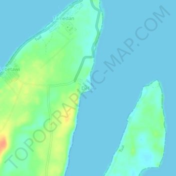 Mapa topográfico Defur, altitud, relieve