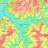Mapa topográfico Zweibrücken, altitud, relieve