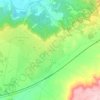 Mapa topográfico Los Hueros, altitud, relieve