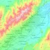 Mapa topográfico Cocorote, altitud, relieve