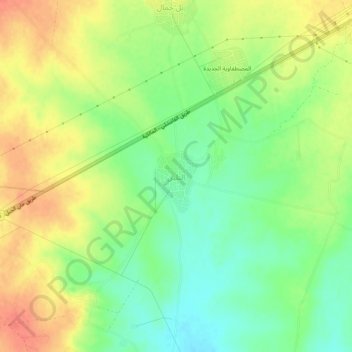 Mapa topográfico At-Telin, altitud, relieve