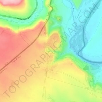 Mapa topográfico Diwar, altitud, relieve