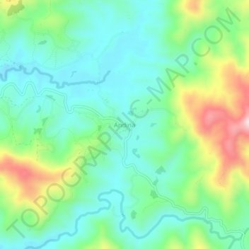 Mapa topográfico Andina, altitud, relieve