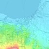 Mapa topográfico Semarang, altitud, relieve