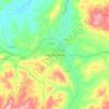 Mapa topográfico Priego de Córdoba, altitud, relieve