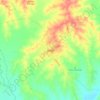 Mapa topográfico Sincé, altitud, relieve