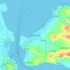 Mapa topográfico Bangkalan, altitud, relieve