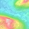 Mapa topográfico Sporstøylen, altitud, relieve