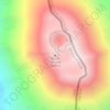 Mapa topográfico Volcán San José, altitud, relieve