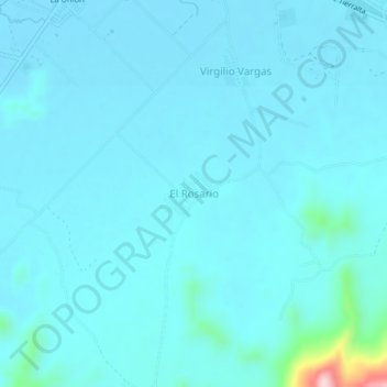 Mapa topográfico El Rosario, altitud, relieve