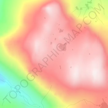 Mapa topográfico Okken, altitud, relieve