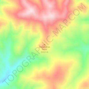 Mapa topográfico Deadhorse Point, altitud, relieve