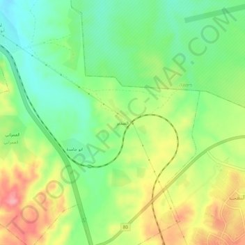 Mapa topográfico Al Sdir, altitud, relieve