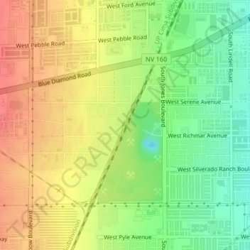 Mapa topográfico Arden, altitud, relieve