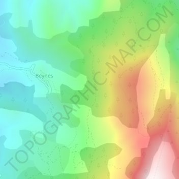 Mapa topográfico L'Abreuvage, altitud, relieve