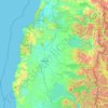 Mapa topográfico Zona Sur, altitud, relieve