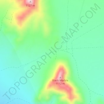 Mapa topográfico Steves Pass, altitud, relieve
