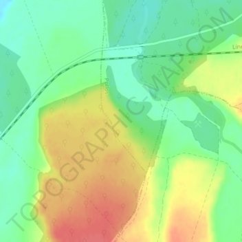 Mapa topográfico Trabancos, altitud, relieve