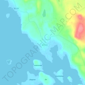 Mapa topográfico Sören, altitud, relieve