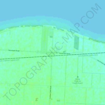 Mapa topográfico Stoney Point, altitud, relieve