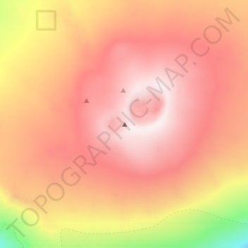 Mapa topográfico Mount Erebus, altitud, relieve