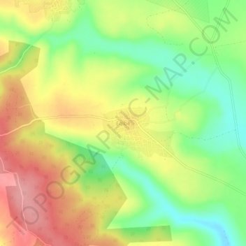 Mapa topográfico Eqîbê, altitud, relieve