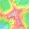 Mapa topográfico Mount Burwell, altitud, relieve