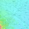 Mapa topográfico 熊谷市, altitud, relieve