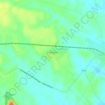 Mapa topográfico El Porvenir, altitud, relieve