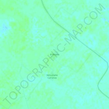 Mapa topográfico El Rosillo, altitud, relieve