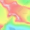 Mapa topográfico Midtre Bukkeholstinden Øst, altitud, relieve