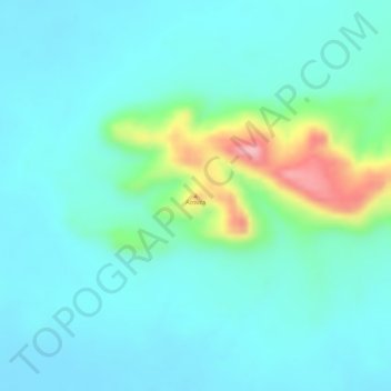 Mapa topográfico Azouza, altitud, relieve