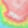 Mapa topográfico Uhuru Peak, altitud, relieve